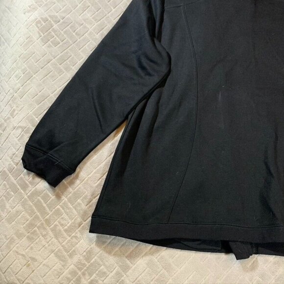 Chicos Weekends Womens XL Sweatshirt Black Full Zip Polyester Blend Lounge Relax - Picture 11 of 12